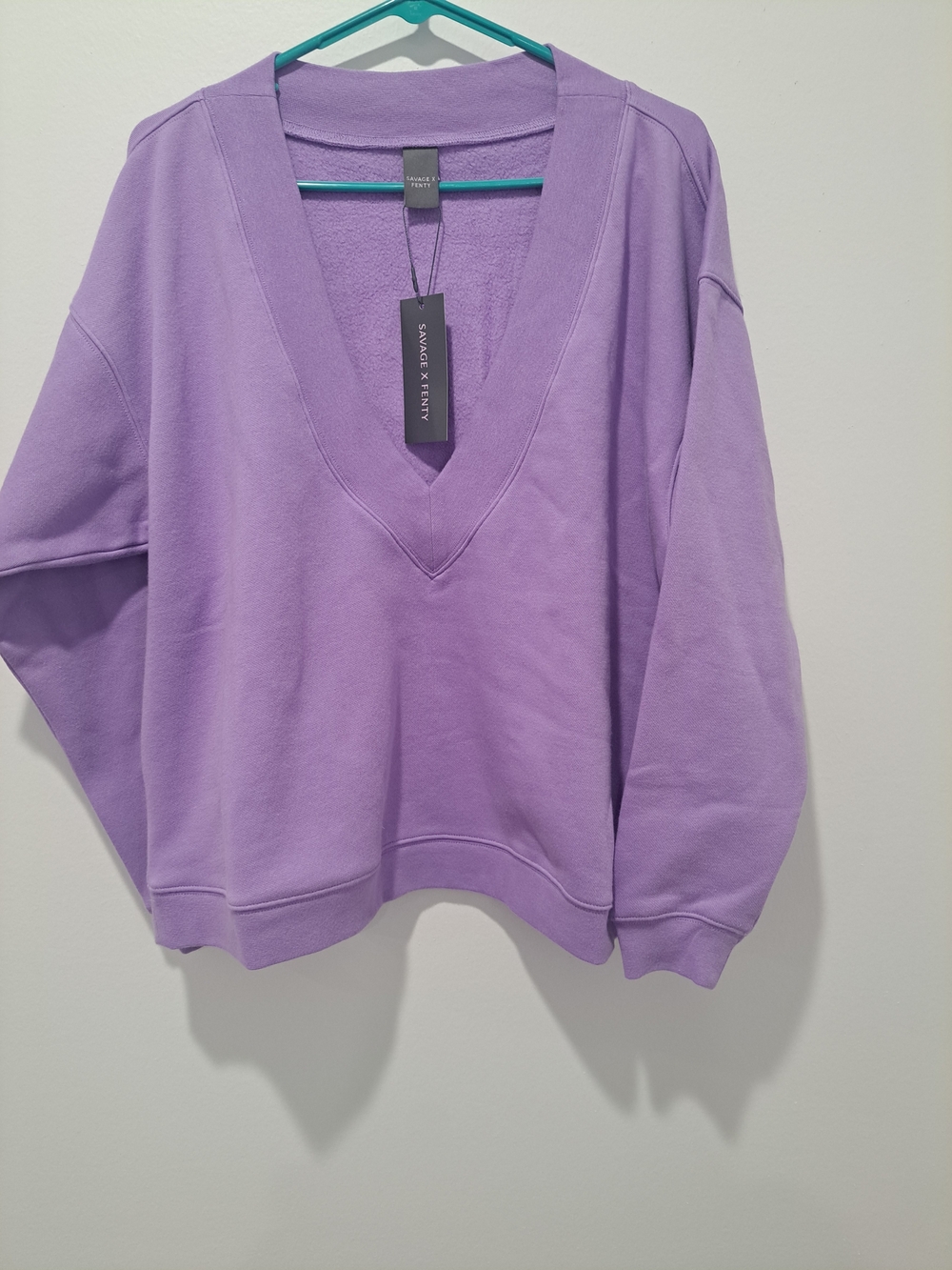 Savage X Fenty Lavender V-Neck Women's Sweater
